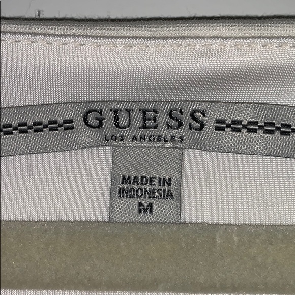 NWOT Guess off white mini dress - rhinestone zipper M - Picture 7 of 13